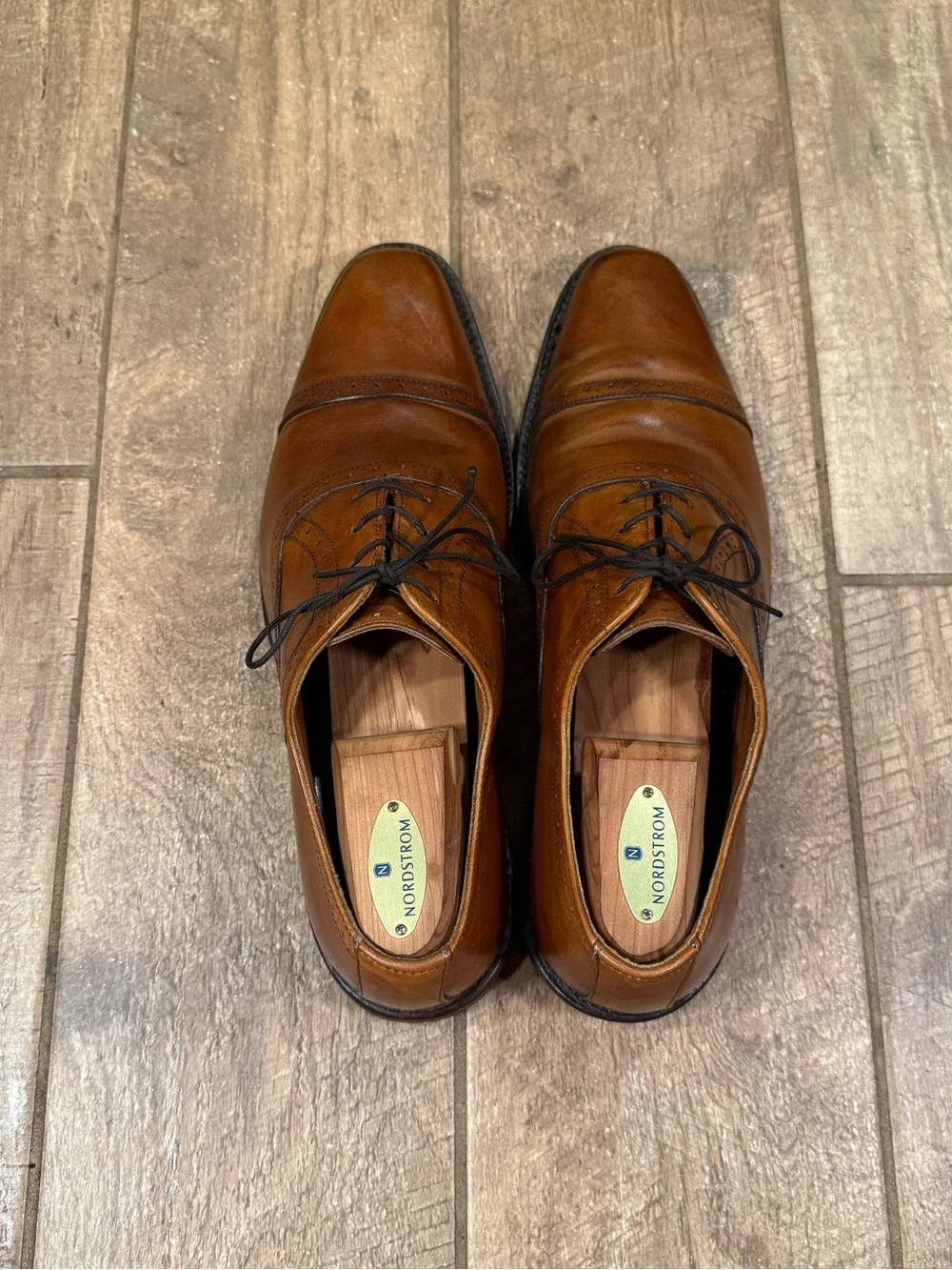 Allen Edmonds Dress Shoes Mens Size 9.5 B Evanston Brown Oxford